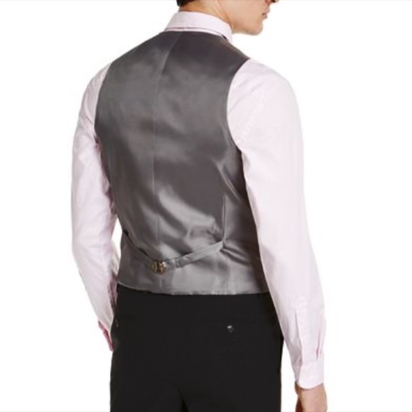 Slim Fit Stretch Suit Vest Charcoal Gray Men's Size Large NWT - Picture 2 of 4